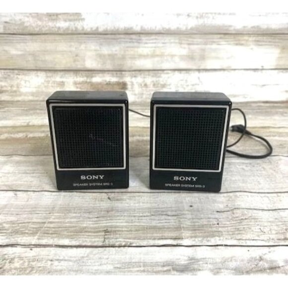 Vintage Sony SRS-3 Speaker System Japan-Made Dual Speakers - Picture 1 of 7